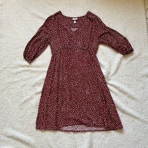 Isabel Maternity Burgundy Dress